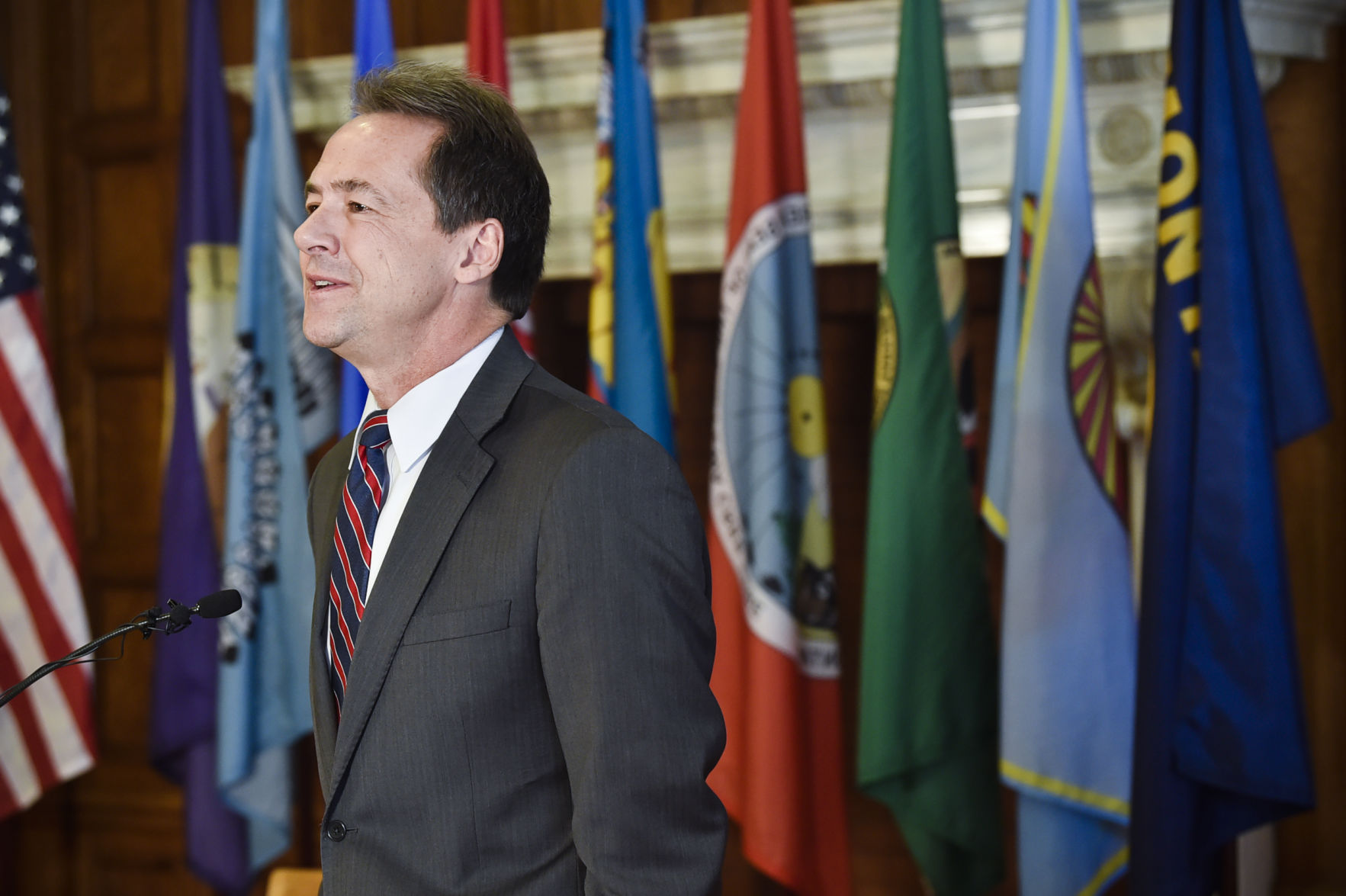 Gov. Steve Bullock speaks at a bill signing ceremony